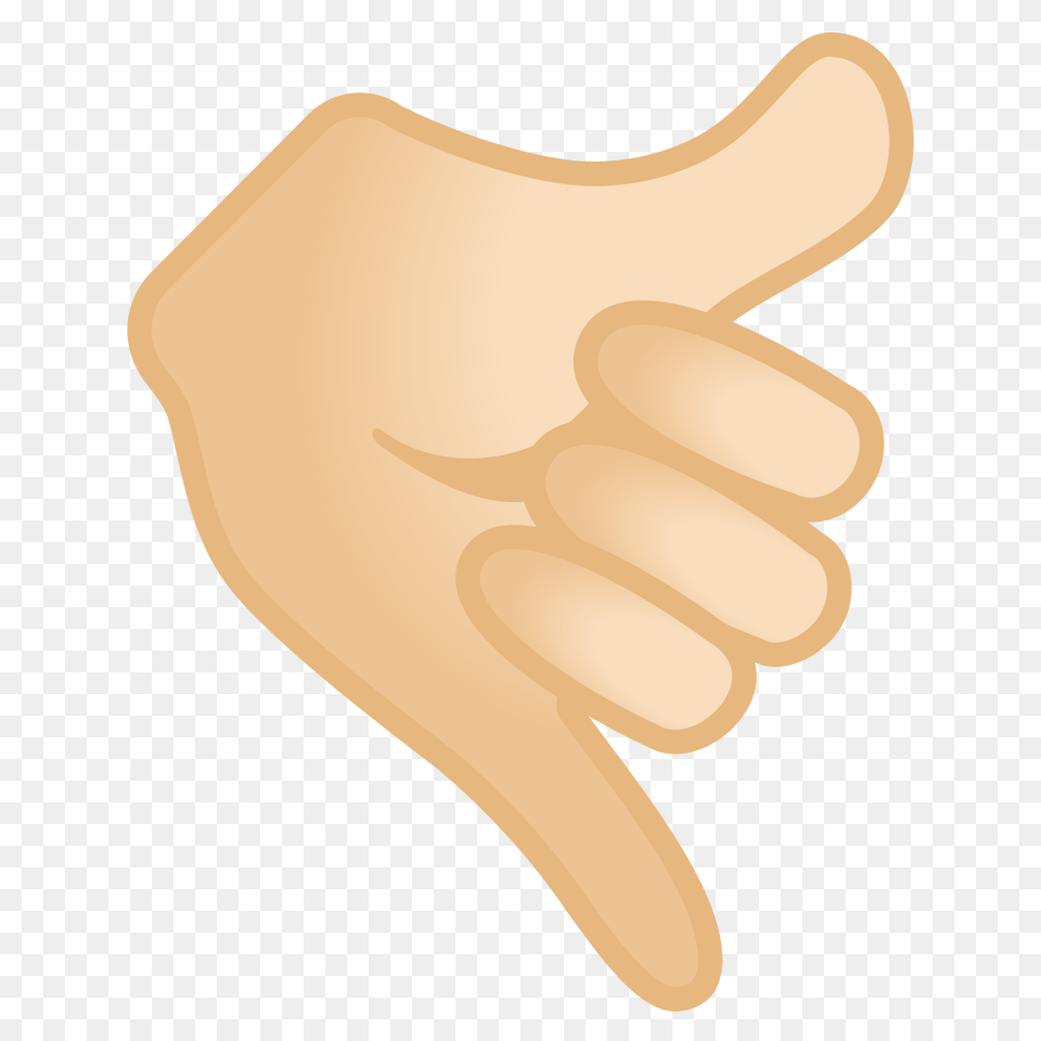 Call Me Hand Light Skin Tone Icon Noto Emoji People Thumb, Body Part, Finger, Person, Thumbs Up Png