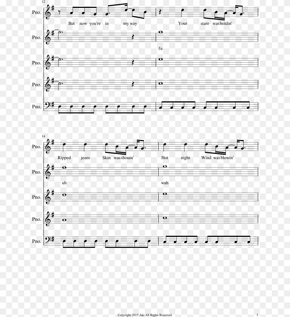 Call Me Maybe Sheet Music 3 Of 19 Pages, Gray Png