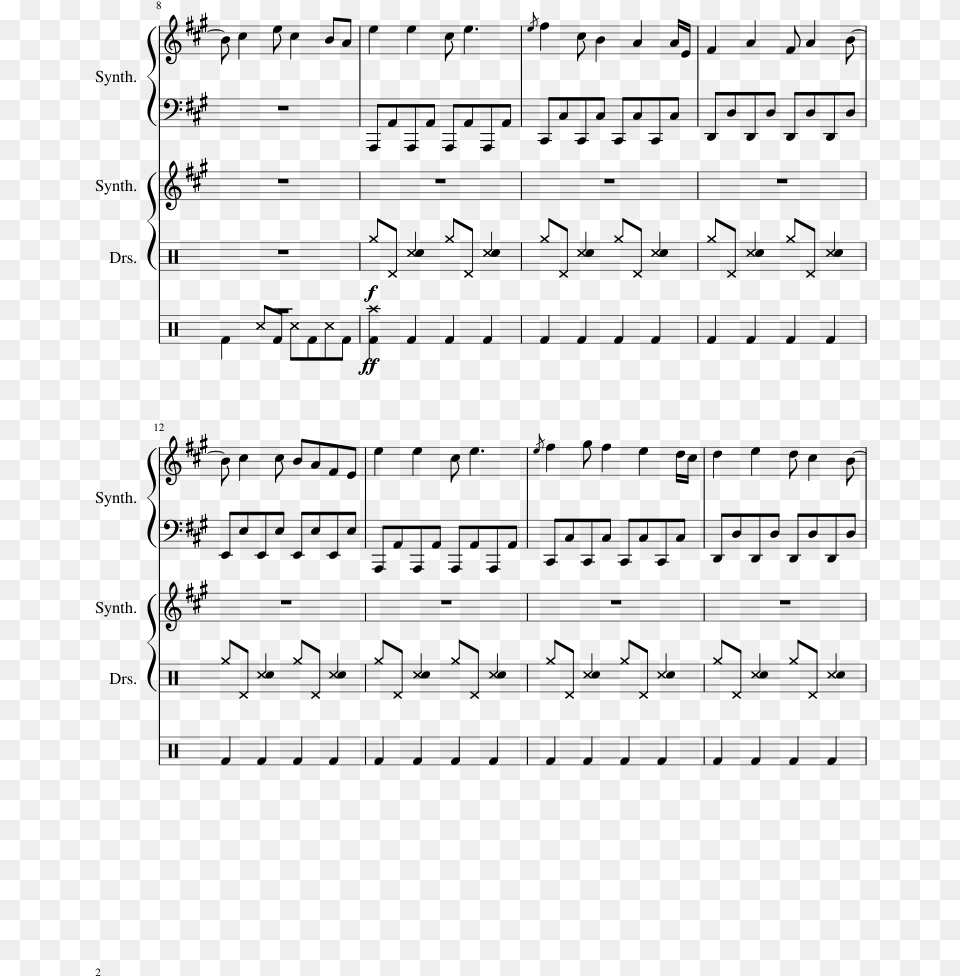 Call My Dad Ajr Piano Sheets, Gray Free Png