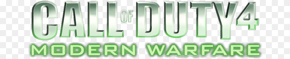 Call Of Duty 4 Logo, Green, Text, Light Png Image
