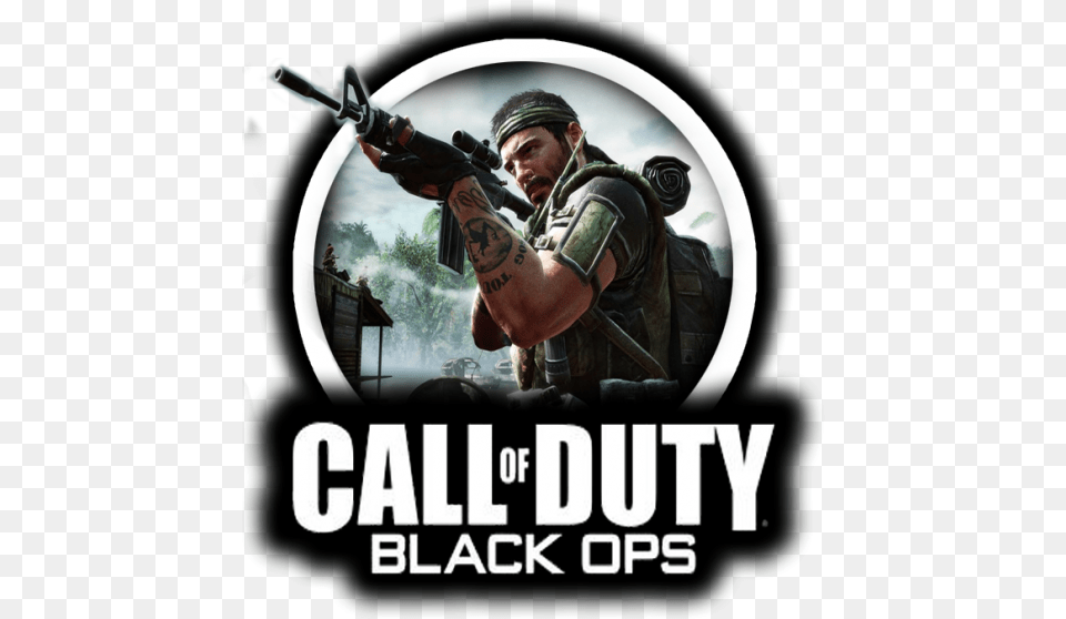 Call Of Duty 4 Logo Call Of Duty Black Ops, Person, Tattoo, Skin, Adult Free Png Download