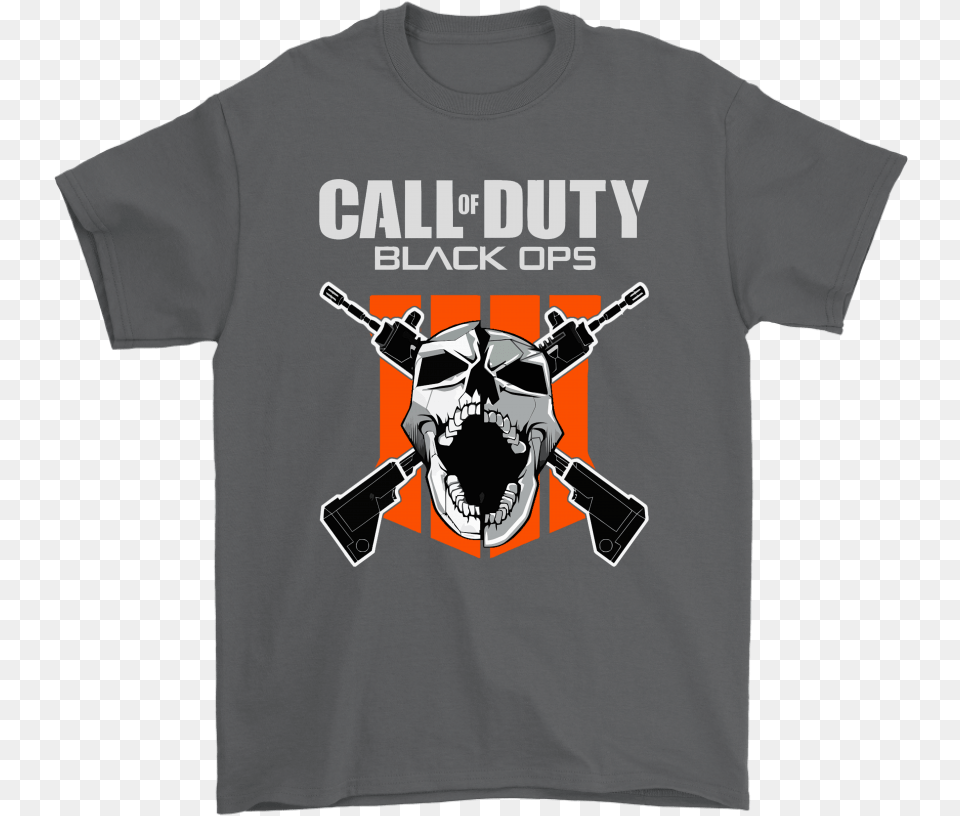 Call Of Duty Black Ops 4 Guns And Skull Shirts Exhale Panda, Clothing, T-shirt, Shirt, Adult Free Png