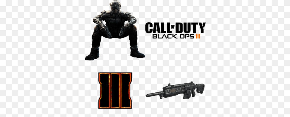 Call Of Duty Black Ops Iii Ps3 Game, Firearm, Weapon, Adult, Male Free Png Download