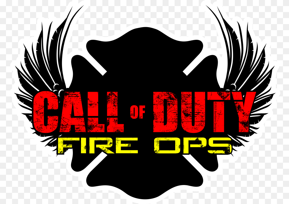Call Of Duty Fire Ops Sticker Graphic Design, Emblem, Symbol, Person Free Png Download