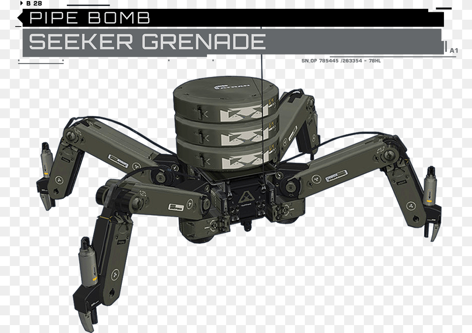 Call Of Duty Infinite Warfare Seeker Grenade, Robot, Gun, Weapon, Machine Png