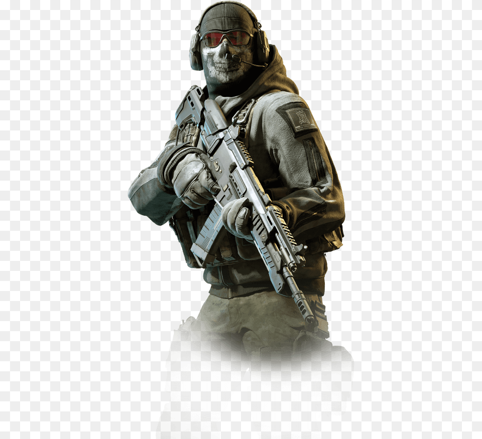 Call Of Duty Mobile Simon Ghost Riley, Firearm, Gun, Rifle, Weapon Png