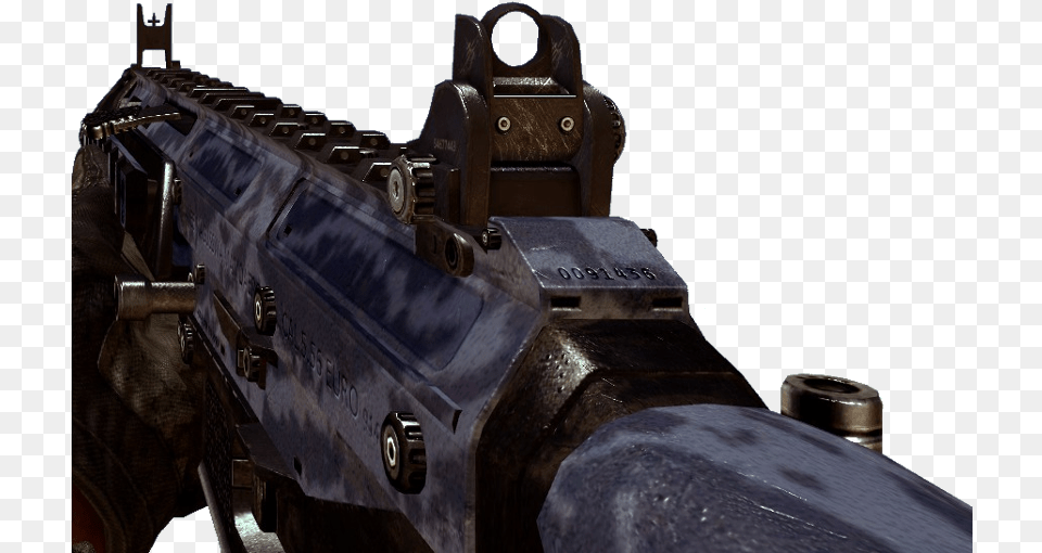 Call Of Duty Mw2 Blue Tiger Camo, Firearm, Gun, Rifle, Weapon Png Image