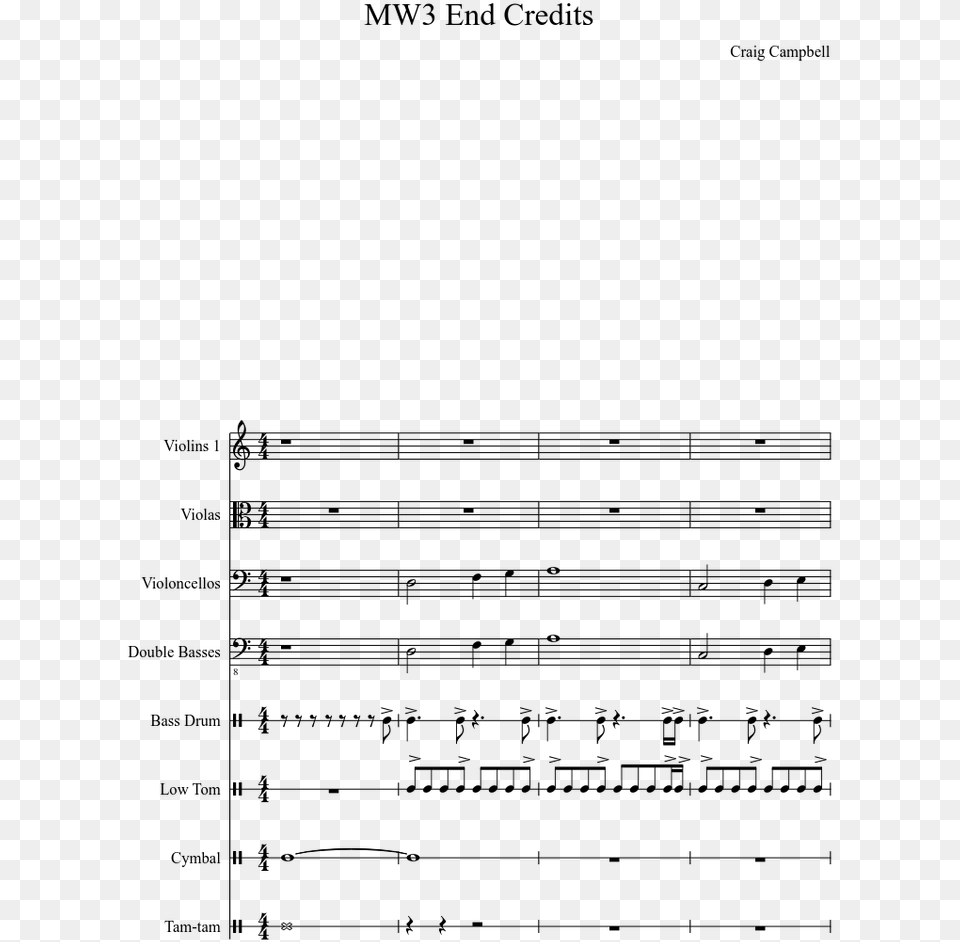Call Of Duty Sheet Music, Gray Free Png