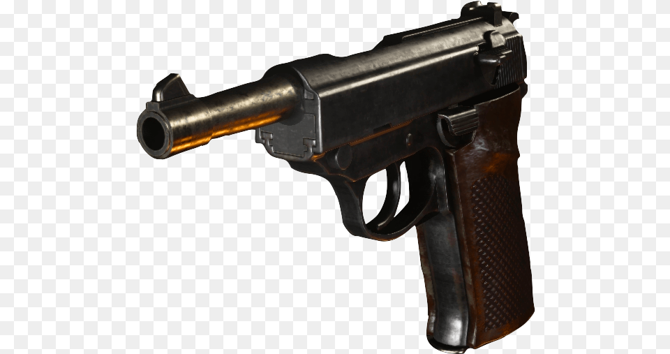 Call Of Duty Wiki Cod Ww2 9mm Sap, Firearm, Gun, Handgun, Weapon Png Image