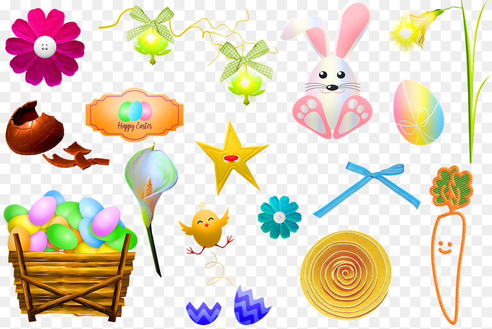 Calla Lily Easter Bunny Eggs Calla Lily Flowers Carrot Clip Art, Baby, Person, Face, Head Png Image