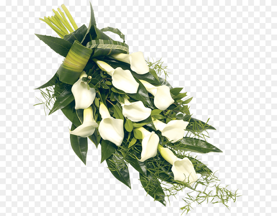 Calla Lily Sheaf Simple Funeral Flower Arrangements, Flower Arrangement, Flower Bouquet, Plant, Art Free Transparent Png