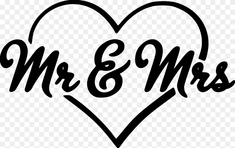 Calligraphy Clipart Mr And Mrs Clip Art, Gray Png Image