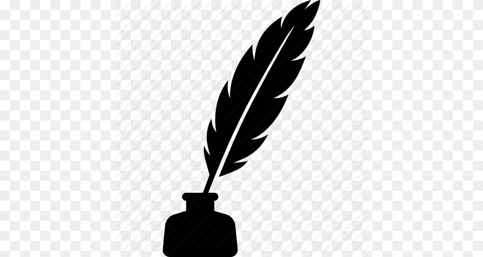 Calligraphy Feather Ink Inkpot Pen Quill Writing Icon, Bottle, Ink Bottle, Silhouette Png