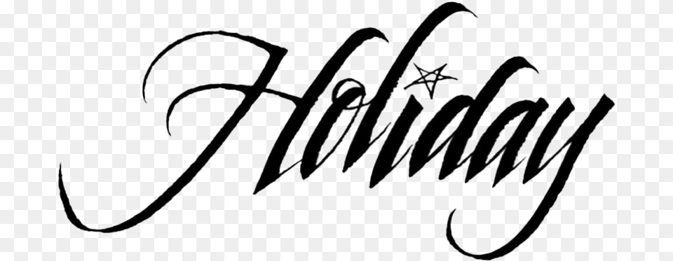 Calligraphy Happy Holidays Clipart Holiday Title, Handwriting, Text Png