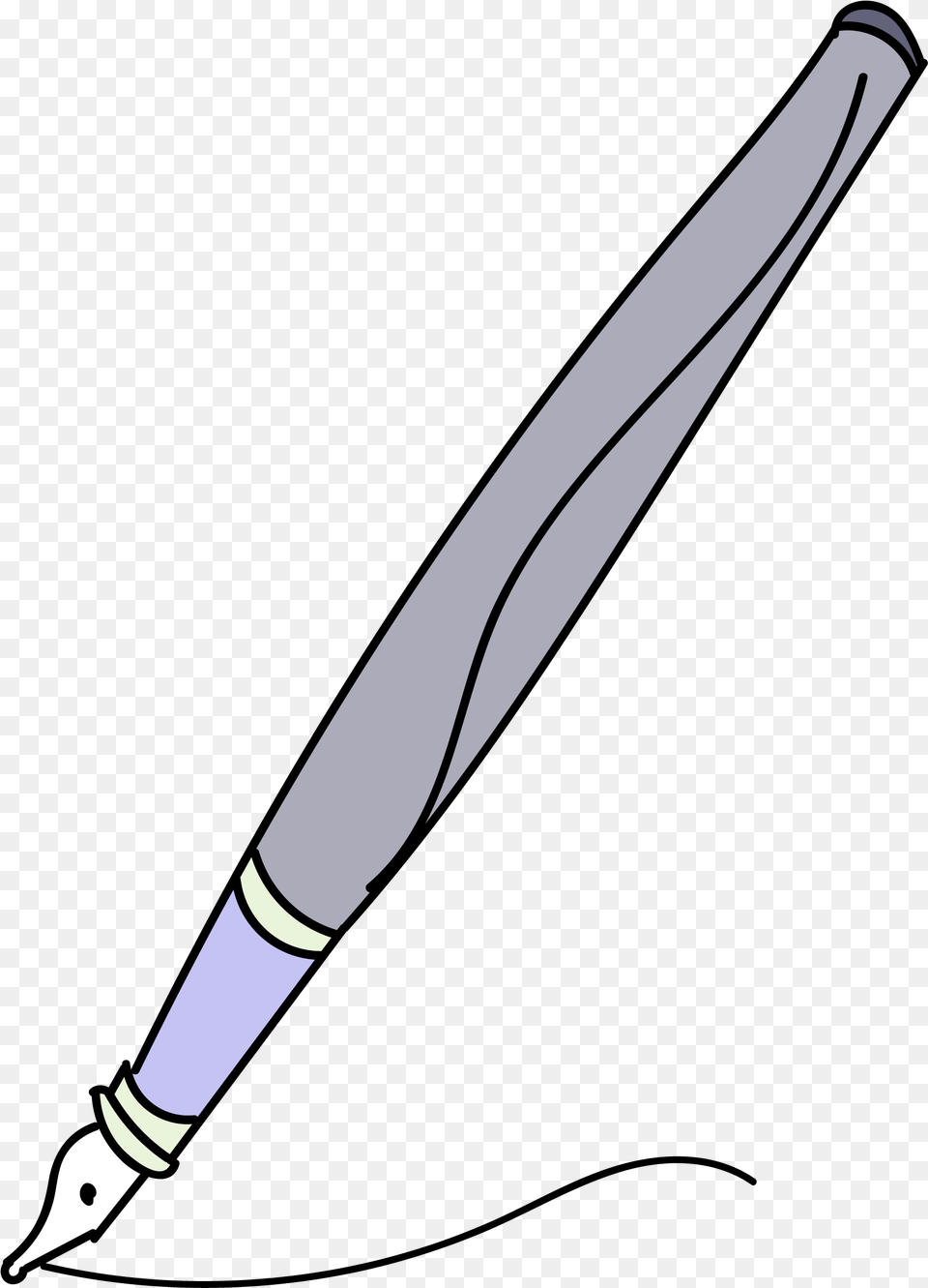 Calligraphy Pen Side View Clipart Line Art, Blade, Dagger, Knife, Weapon Png