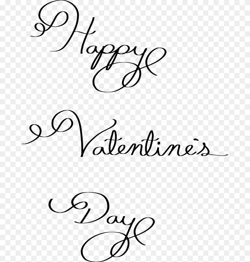 Calligraphy Wall Decal Handwriting Clip Art Valentine Day White, Gray Png