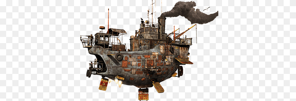 Calling All Airships Steampunk Airship, Boat, Transportation, Vehicle Png