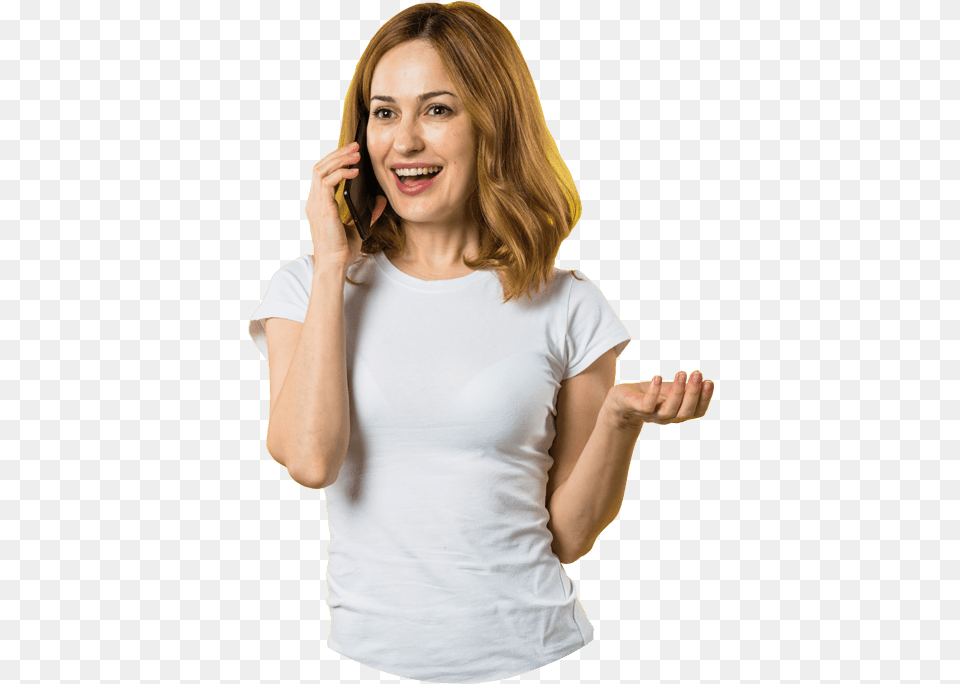 Calls Using Inclusive Minutes From Uk Mobile And Girl, Adult, T-shirt, Person, Head Free Transparent Png