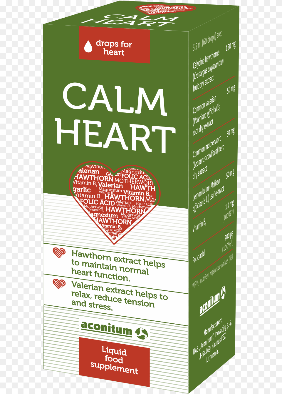 Calm Heart Drops Heart, Advertisement, Herbal, Herbs, Plant Free Png