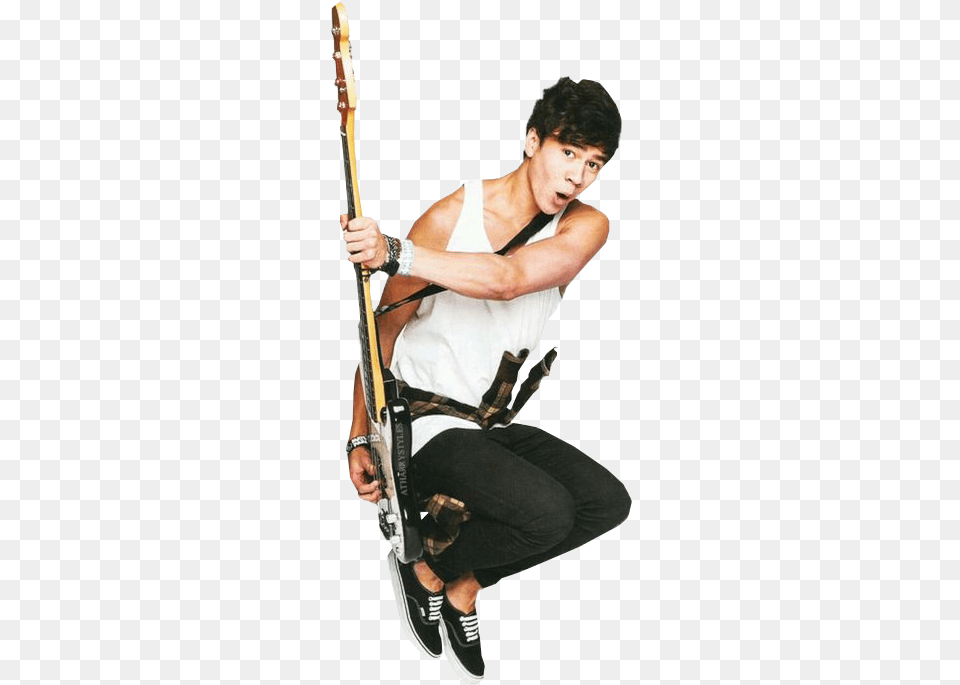 Calum Hood With Guitar, Musical Instrument, Adult, Man, Male Free Png Download