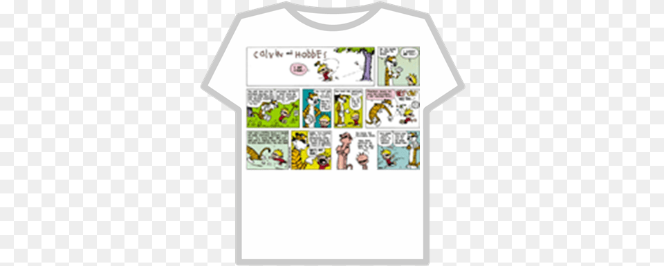 Calvin And Hobbes Comic Strip T Shirt 1 Roblox Calvin And Hobbes Memes, Book, Clothing, Comics, Publication Png