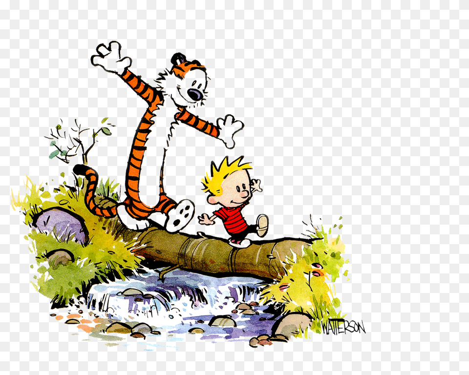 Calvin And Hobbes Hq Freepngimg, Baby, Person, Art, Face Png Image