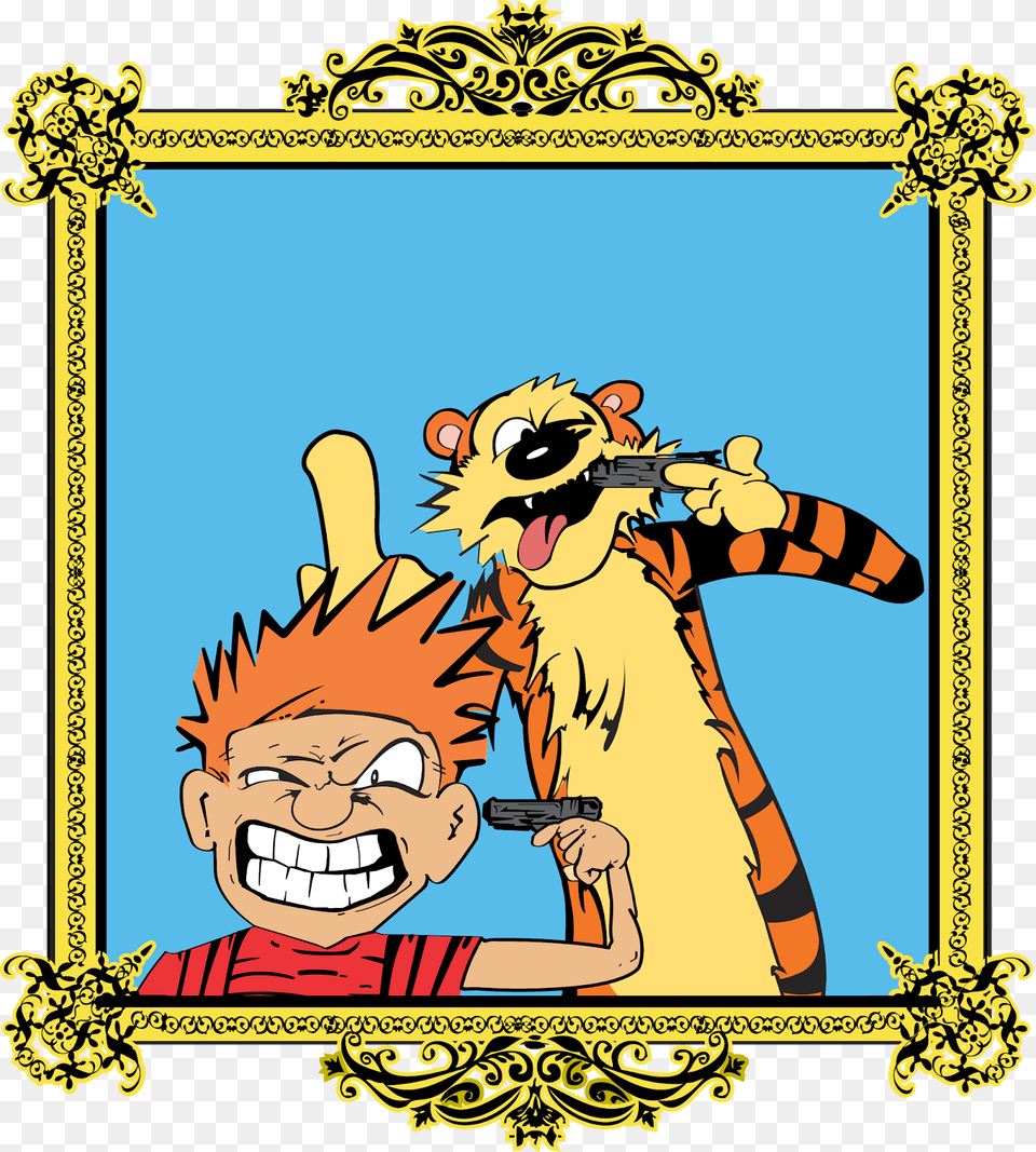 Calvin And Hobbes Museum Shot Cartoon, Baby, Person, Publication, Book Free Transparent Png