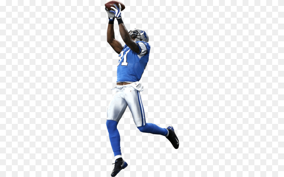 Calvin Johnson Calvin Johnson No Background, Helmet, Adult, Sport, Playing American Football Png Image