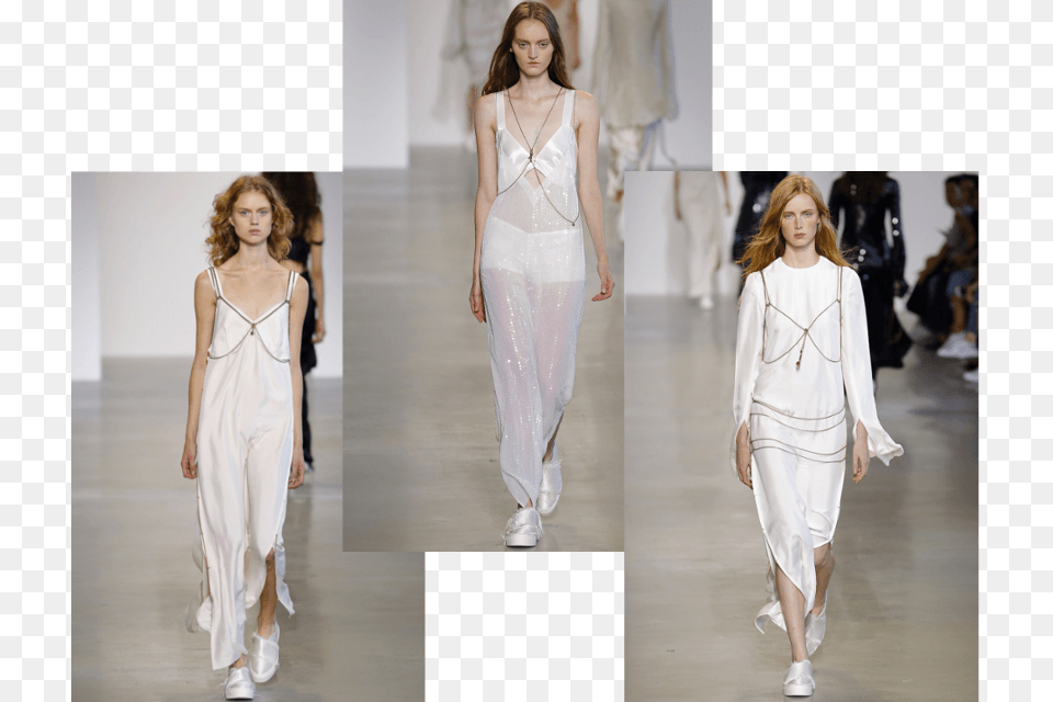 Calvin Klein Nyfw 2015 Spring Summer 2016 Trend Body Body Chains With Clothes Runway, Adult, Wedding Gown, Wedding, Person Free Png