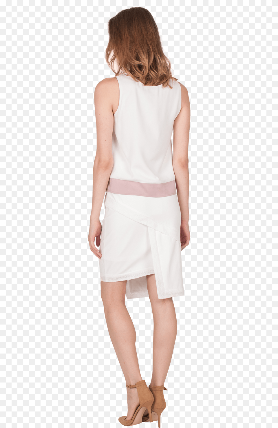 Calvin Klein White Short Sleeve Dress, Footwear, Shoe, Clothing, High Heel Free Transparent Png