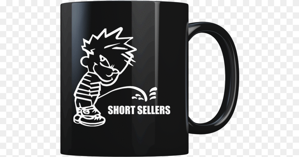 Calvin Pee Short Sellers Coffee Mug Calvin Shit, Cup, Beverage, Appliance, Coffee Cup Png Image