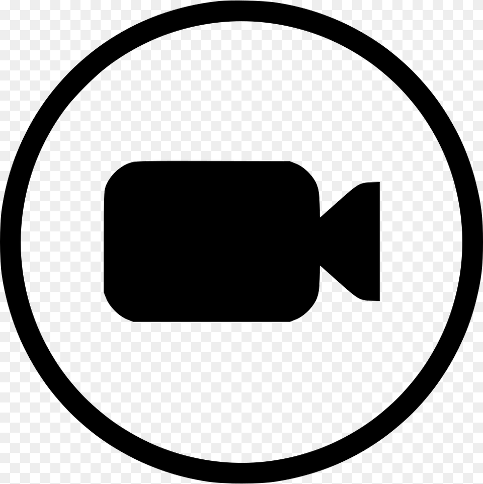 Cam Camera Record Video Film Movie Round Icon, Sign, Symbol Free Png Download