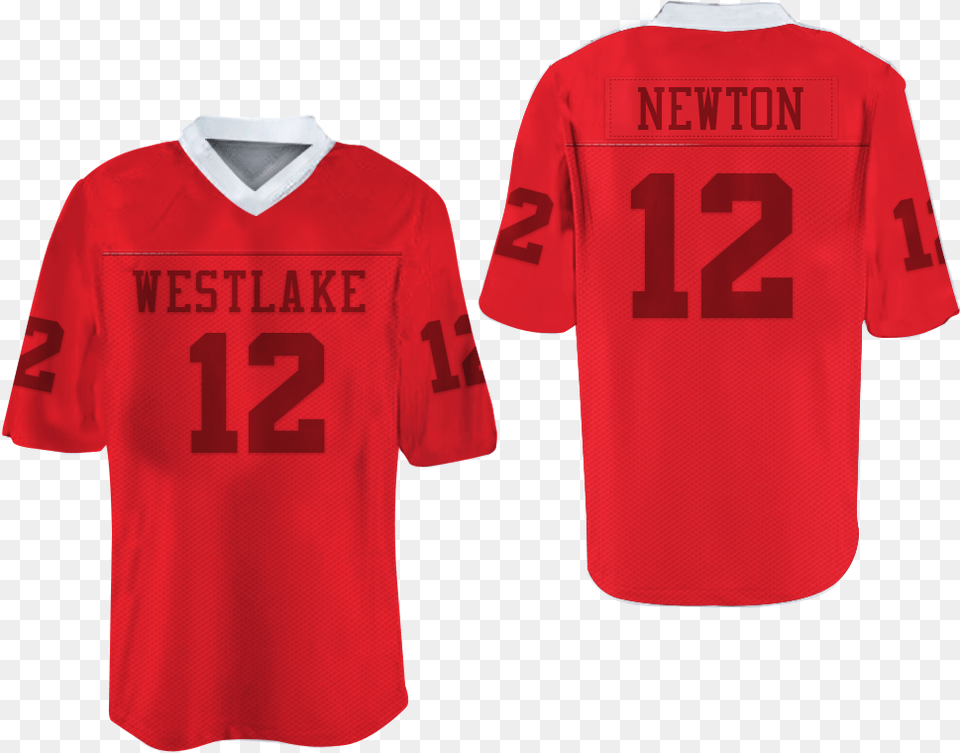 Cam Newton 10 Westlake High School Away Football Jersey Bring It On Shirt, Clothing, T-shirt Png Image