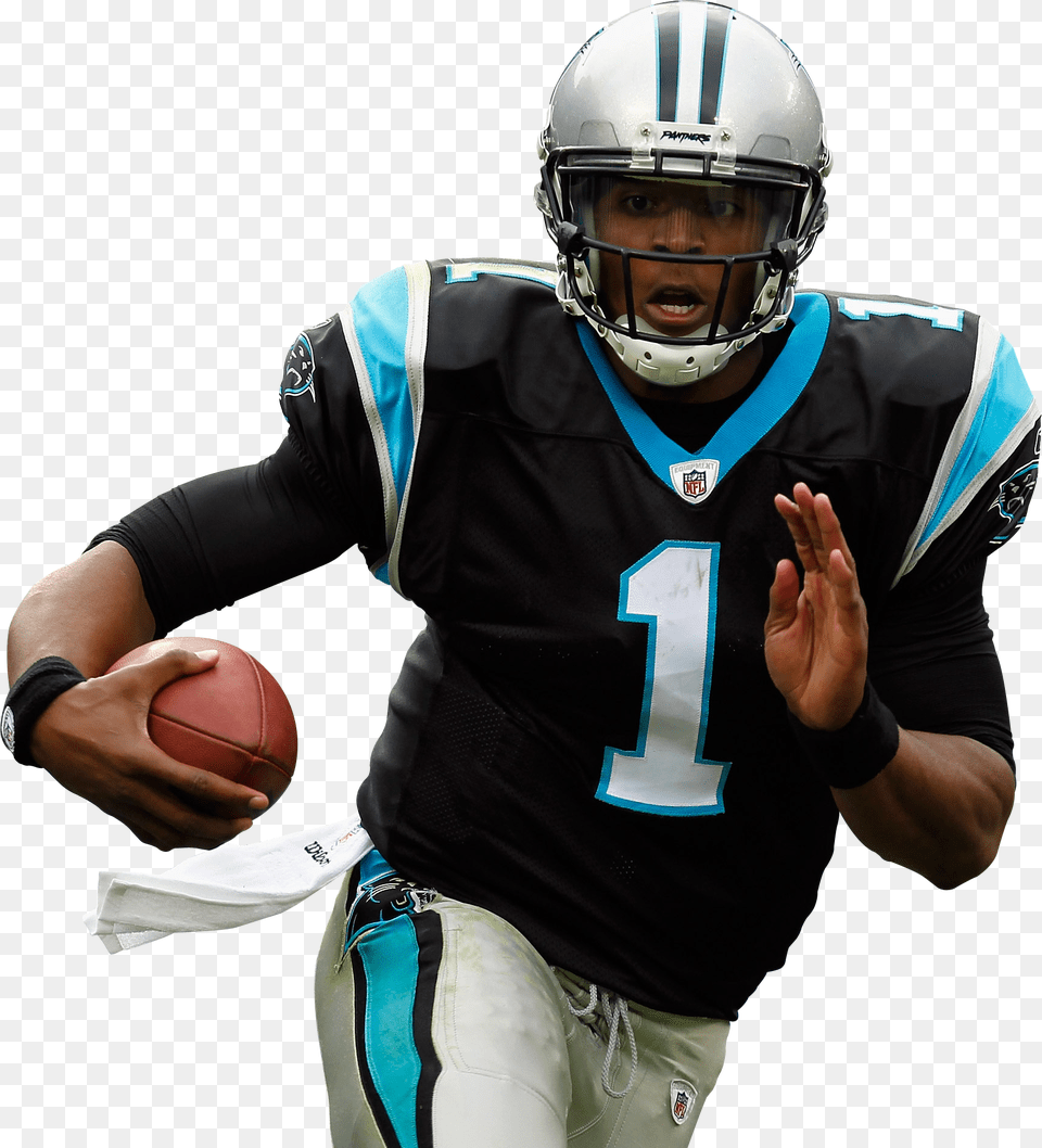 Cam Newton Transparent Images, Helmet, Playing American Football, Person, Sport Png Image