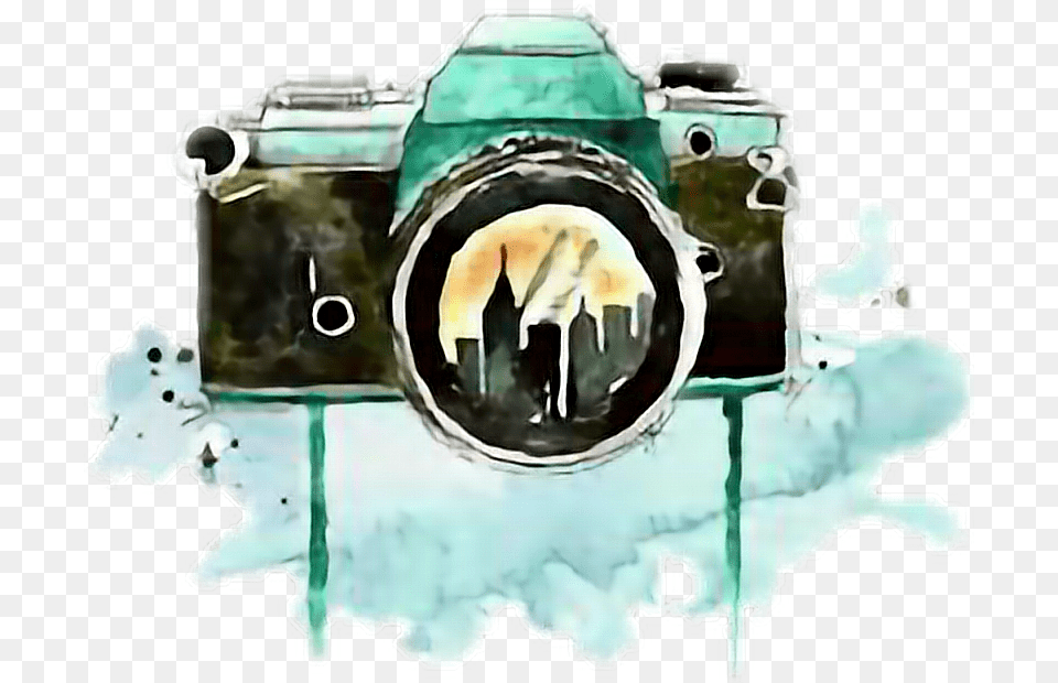 Camaracamera Fotography Camera Watercolor Painting, Electronics Free Transparent Png