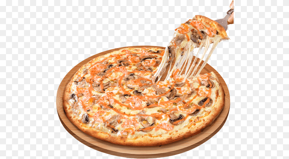 Camarones Y Mariscos Pizza Camarones, Food, Food Presentation, Cutlery, Fork Png