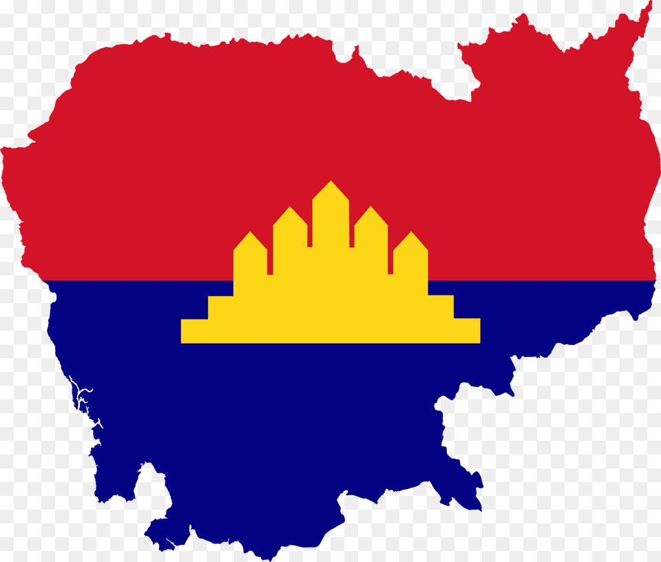 Cambodia Flag Cambodia Map With Flag, Outdoors Free Png Download