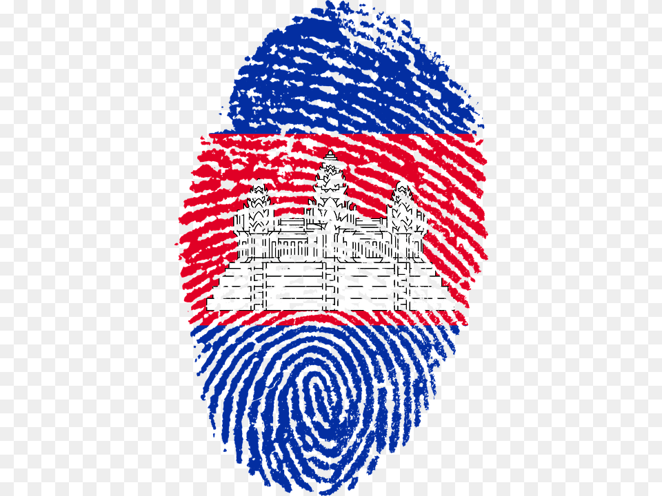 Cambodia Flag Fingerprint Country Pride Identity Somalia Flag Fingerprint, Person, Art Free Png