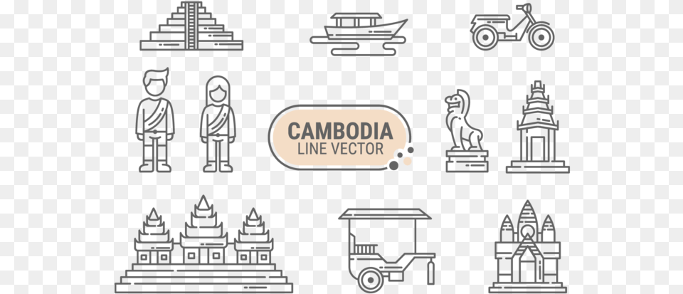 Cambodia Icons Vector Cambodia Icon, Person, Machine, Wheel, Text Png Image