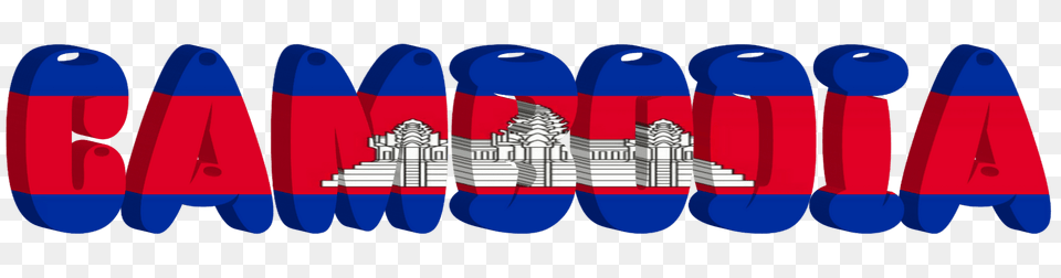 Cambodia Lettering With Flag Clipart Free Png