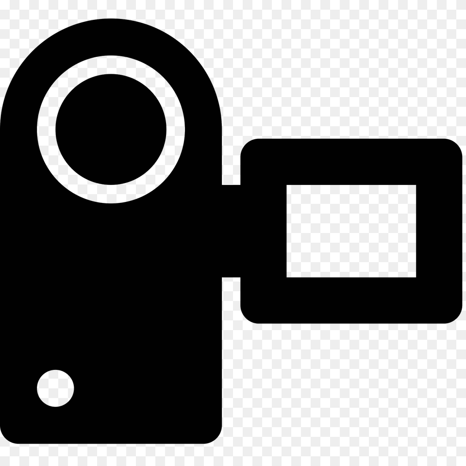Camcorder Filled Icon, Gray Free Png Download