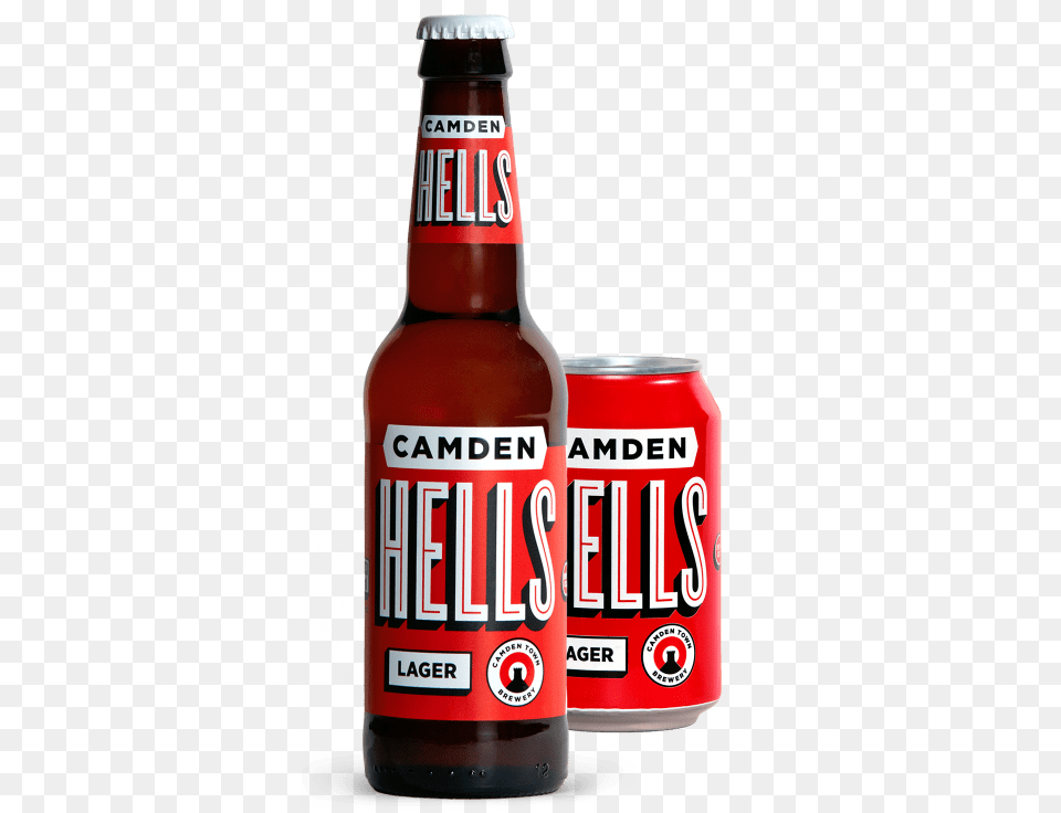 Camden Hells Lager, Alcohol, Beer, Beverage, Beer Bottle Free Png