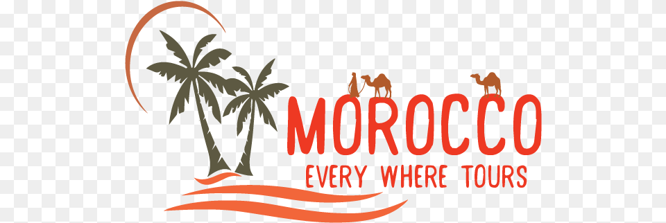 Camel Trekking Logo Morocco, Palm Tree, Plant, Tree, Vegetation Free Png Download