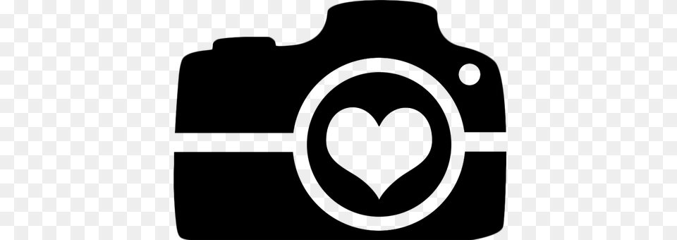 Camera Heart, Silhouette Png Image