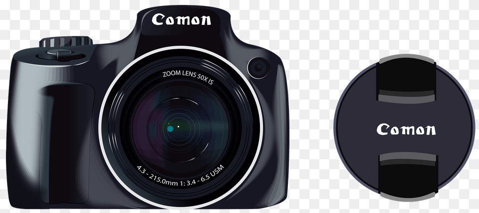 Camera And Lens Cap Clipart, Digital Camera, Electronics, Camera Lens Png