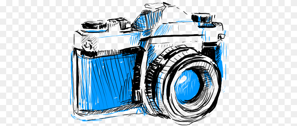 Camera Camera Color Sketch, Digital Camera, Electronics Png