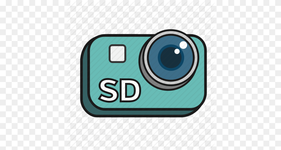 Camera Cartoon Lens Sd Standard Definition Video Icon, Digital Camera, Electronics, Video Camera Png