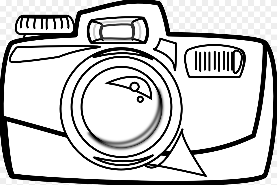 Camera Clip Art Black And White, Electronics, Digital Camera Png Image
