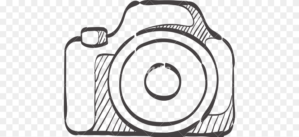 Camera Clip Line Drawing Camera Outline, Electronics, Digital Camera, Bow, Weapon Free Transparent Png