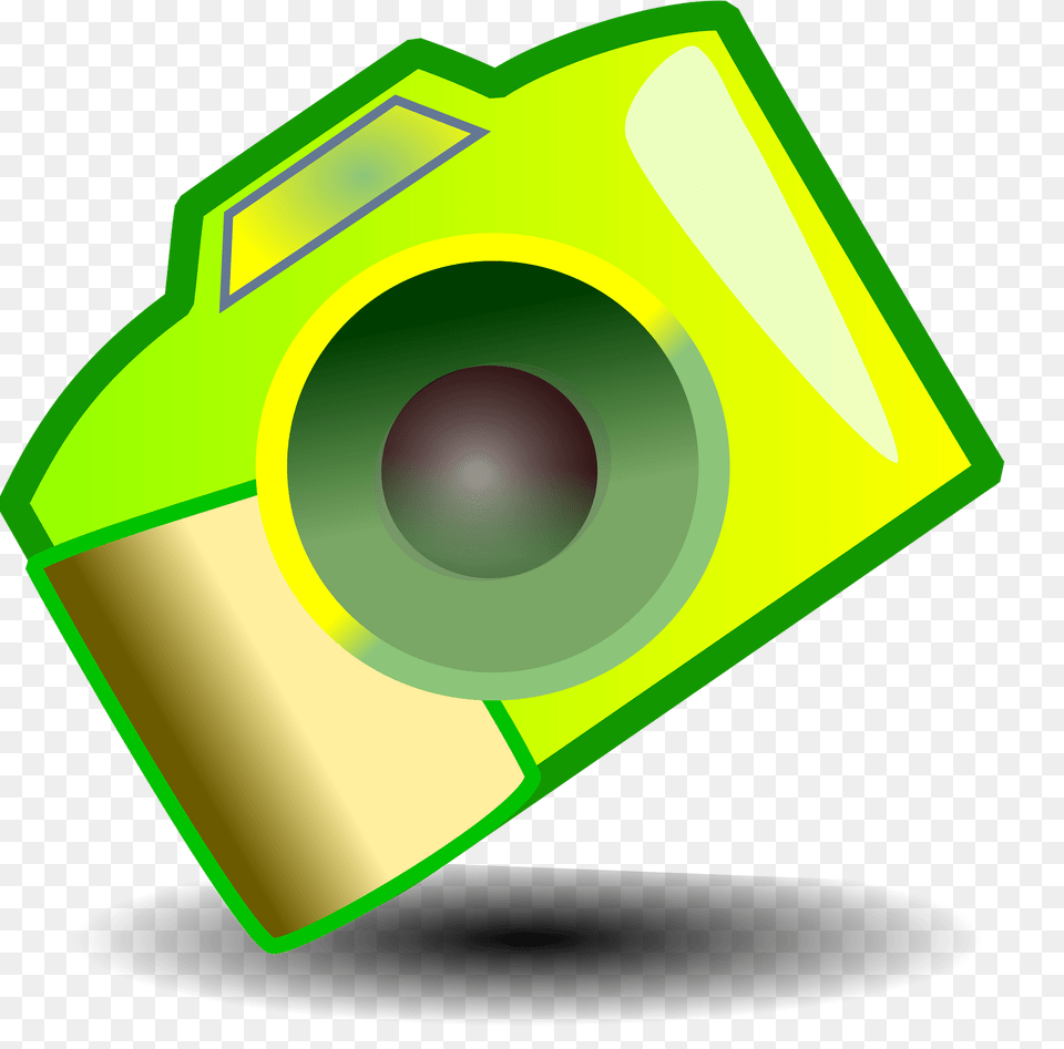 Camera Clipart, Electronics, Disk, Green Png